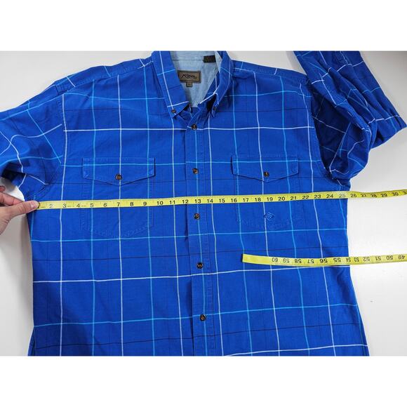 Roper bright blue long sleeve button up western rodeo size XL casual *FLAW* - Picture 7 of 7